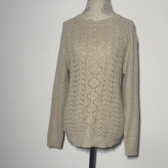 Melrose and Market Textured Knit Sweater in Cream - Picture 1 of 4